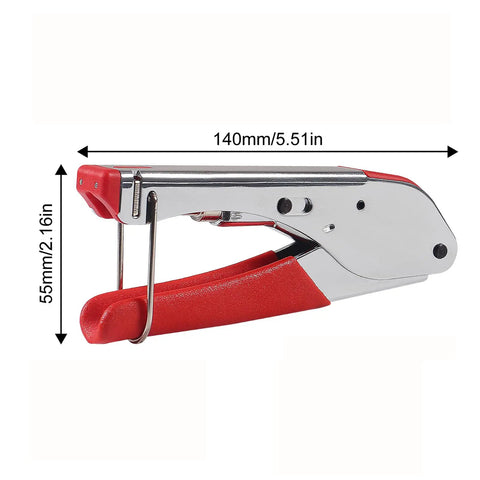 Coax Cable Compression Tool Kit With Rotary Stripper And Crimping Tool Includes 5 RG6 F Type Connectors And 5 RG6 Extenders