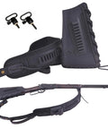 Rifle Buttstock Cover With Leather And Waxed Canvas Cushion, Matching Gun Sling, Recoil Pad Shell Holder, 22LR 22MAG 17HMR