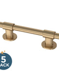 Champagne Bronze Cabinet Hardware Set 5 Pack Adjustable Drawer Pulls For Kitchen Cabinets Dressers And Cupboards Fits One And Three Eighths Inch To Four Inch Hole Centers Adjustable Pulls.