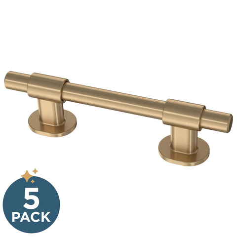 Champagne Bronze Cabinet Hardware Set 5 Pack Adjustable Drawer Pulls For Kitchen Cabinets Dressers And Cupboards Fits One And Three Eighths Inch To Four Inch Hole Centers Adjustable Pulls.