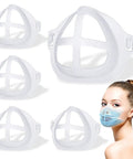 Game Changing 3D Mask Bracket Inner Support Frame Made From Food Grade Plastic Washable and Reusable shown with woman wearing