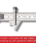 Drill Point Gauge 22C Top Notch Precision Stainless Steel Measuring Tool with scale for accurate angle and drilling setup