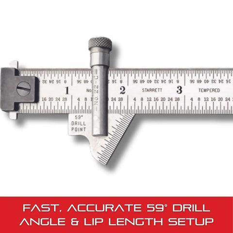 Drill Point Gauge 22C Top Notch Precision Stainless Steel Measuring Tool with scale for accurate angle and drilling setup