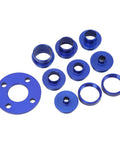 Rock Solid 10 Piece Router Template Guide Bushing Kit with 8 Precision Aluminum Bushings and Heavy Duty Lock Nuts displayed on a white background.