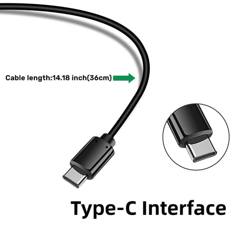 Rugged 12V/24V To 5V USB C Buck Converter 3A 15W Type C Output Waterproof Charging Module cable detail, Type-C connector close-up