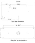 Dimensions of Five Pendant Light Linear Canopy Kit With Plug And Play Easy Install For Multi Pendant Lighting On Kitchen Island