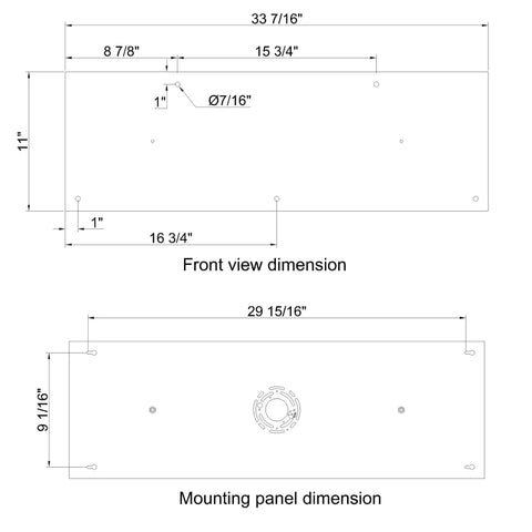 Dimensions of Five Pendant Light Linear Canopy Kit With Plug And Play Easy Install For Multi Pendant Lighting On Kitchen Island