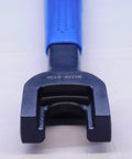 Heavy Duty Mazak BT50 Pull Stud Spanner Wrench For BT50 Retention Knobs with blue handle and precision machined jaws.