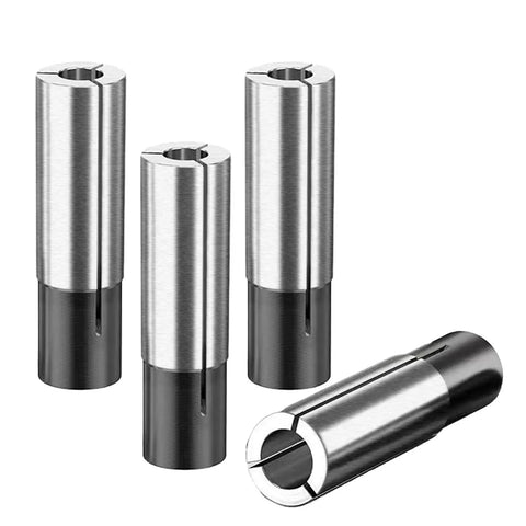 4 Pack 1/4 To 1/8 Collet Adapter Set For CNC Routers And Engraving Machines, High Carbon Steel Collet Reducers For 1/8 Router Bits