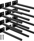 Hidden Floating Shelf Brackets 12 Pack 8 Inch Concealed Wood Shelf Support Invisible Coated Mounting Brackets set