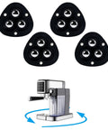 4 Pcs Self Adhesive Mini Casters Wheels For Appliances And Furniture 1.8 Inch 360 Degree Swivel shown with coffee maker