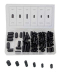 Super Handy 80-Piece Rubber Vacuum Plugs And Hose End Caps Kit With Assorted Sizes For Carburetors, Manifolds, And Automotive Hoses Made From Durable Flexible Silicone That Resists Heat And Lasts Long. assorted silicone plugs in organizer case