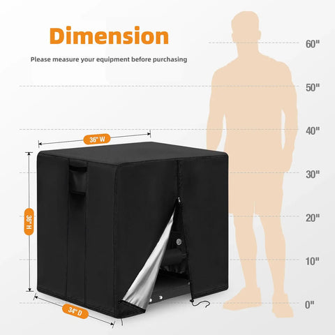 Heavy Duty Waterproof Leg Extension And Curl Machine Cover For Home Gym Use 600D Dustproof Bench Shield 36x34x36 Inches Dimensions