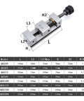 Heavy Duty Right Angle Vise With Flat Jaw Pliers For Cnc Milling Machines And Grinders, measuring dimensions for precision use.