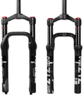 Front Fork For Four Inch Fat Tires With 130mm Travel And Crown Lockout, Ultralight Air Suspension Front Fork For Snow Beach XC Rides