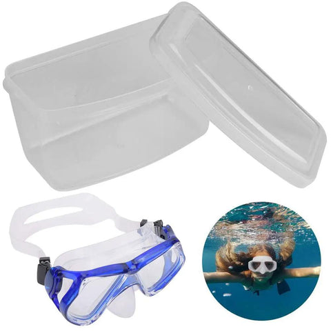 Clear Dive Mask Case And Snorkel Gear Storage Box Durable PP Plastic Dustproof Protective Container with dive mask and swimmer