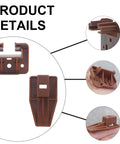 Product details of 10 Sets Brown Plastic Drawer Track Slides And Glides With Mounting Screws For Home Makeovers showing various angles.