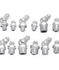 130 Piece Grease Nipple Assortment Kit With Galvanized Metal Hydraulic Fittings In Metric And Imperial Sizes M6 M8 M10