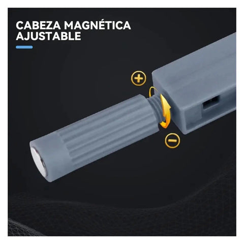Magnetic Push Cabinet Latches Set For Easy Touch Open Doors showing adjustable magnetic head in close-up view