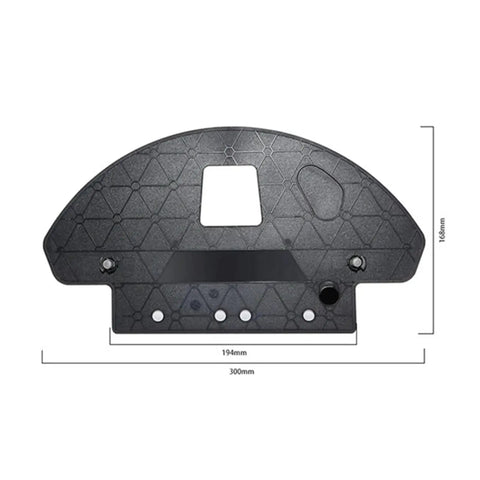 Mop Cloth Bracket For Ecovacs Ozmo 930 And DG3G Robotic Vacuum Cleaner, Quick Snap On Mount, top view with measurements