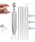 Piercing Ball Grabber Tool Kit For Ear Nose Lip And Body Jewelry Changes Stainless Steel 16G 18G with pins and clamp set