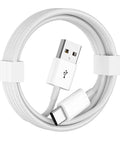 Coiled CarPlay Ready USB A to USB C Cable For iPhone 17 16 15 Series Plus Pro Max And iPad Air 10th Gen White Three Foot Car Charger Cord