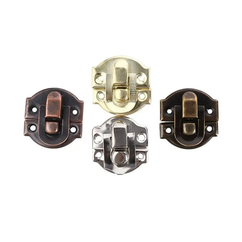 Heavy Duty 10 Pack Stainless Steel Duckbilled Box Hasp Lock Toggle Latches with screws, various finishes displayed.