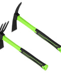 Two-Piece Garden Hoe Set With Non-Slip Ergonomic Handles For Easy Weeding And Plant Care, Durable Carbon Steel Outdoor Tools Built To Last