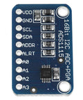 16-Bit I2C ADC Development Board For Microcontrollers, High-Resolution Analog To Digital Converter Module With Soldered Pins