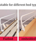 Clip On Bed Rails For Seniors And Pregnant Women, Bedside Fall Prevention Grab Bar, suitable for flatbed and embedded beds.