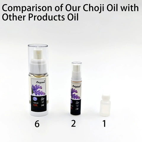 Elite Pro Grade Katana Care Kit With Real Choji Oil size comparison with small bottles numbered 6, 2, and 1