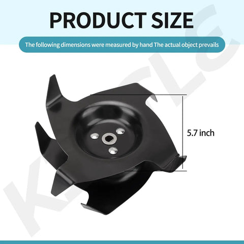 1622 Power Tiller Tines For Mantis Cultivators, 5.7 inch heavy-duty replacement part, black, compatible with models 7222-7940.