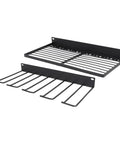 Heavy Duty Wall Mounted Power Tool Organizer With Massive Capacity Steel Drill Rack For Garage Storage showing dual racks.