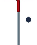 Cushion Grip Hex T Handle Allen Wrench, 6 Inch Shaft, 4 Inch Handle, Pro Grade USA Made Alloy Steel T Key for Internal Hex Fasteners, Built Tough Industrial Strength Workhorse Tool, red T-handle hex key