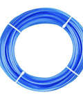 Ultra Flexible Polyurethane Air Tubing 1/2 Inch OD 16.4 Ft For Air Compressors, Blue PU Hose Pipe coiled on a white background