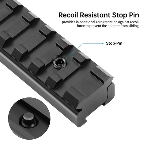 Dovetail To Picatinny Rail Adapter For 11mm To 21mm Conversion With Built In Locking Screws Low Profile Scope Mount Base