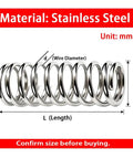 5-Piece Stainless Steel Compression Spring Set 0.6mm Wire Diameter 12mm Outer Diameter 70mm Length Universal Replacement Part