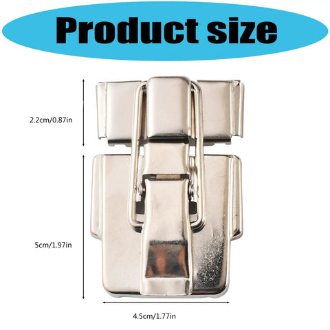 Heavy Duty Toggle Catch Lock Tough As Nails With Positive Hold Drawbolt Latch 1.6 Inch Satin Nickel Hasp Clasp dimensions 2.2x5x4.5cm