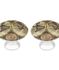 Slick Antique Stainless Steel Cabinet Knobs And Round Drawer Handles Two Pack for vintage globe drawer decor accents.