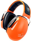 Heavy Duty Ear Protection Muffs With Up To 32dB Noise Reduction Adjustable Hearing Protection For Work Mowing Construction And Lawn Care Orange Noise Canceling Earmuffs For Clear Focus