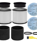 Must Have All In One Replacement Vacuum Filters Kit For 5 Gallon Wet Dry Vacuums With Lid, Foam Sleeve Filter, And Retaining Band