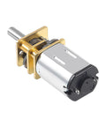 Two Pack DC 6V 100RPM N20 Micro Gear Motor With 3mm Shaft Full Metal Gearbox 1 To 1000 Reduction side view