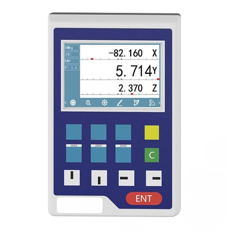 Heavy Duty Lcd Optical Linear Scale Digital Readout For Small Lathe Milling Machines Delivered As Plug And Play Setup With Badass Precision And Crisp Multi Function Display Yh8003a showing detailed multi-function display panel.