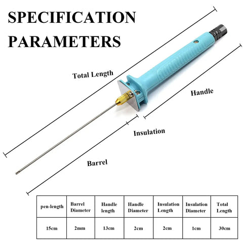 Specification diagram of 30W Foam Cutter Pen Kit With 15cm Hot Wire Power Adapter Electric Cutting Tool For Styrofoam Foam Carving