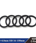 Pro Grade Nitrile O Ring Seal Kit Assorted Sizes From 4mm To 150mm 10 Pcs For Auto Doors Windows Appliances Pumps And Bearings Leak Proof Gaskets Oil And Air Seal Durable Anti Aging And Corrosion Resistant, NBR O-rings 4mm CS