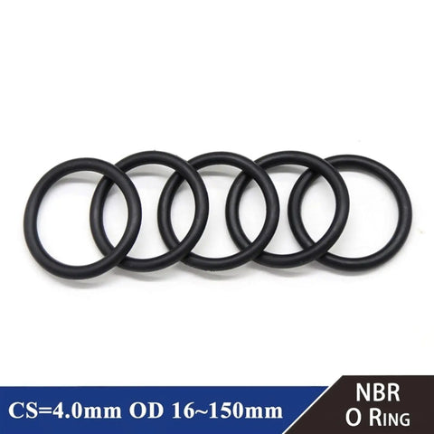Pro Grade Nitrile O Ring Seal Kit Assorted Sizes From 4mm To 150mm 10 Pcs For Auto Doors Windows Appliances Pumps And Bearings Leak Proof Gaskets Oil And Air Seal Durable Anti Aging And Corrosion Resistant, NBR O-rings 4mm CS