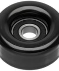 ACDelco Gold 38006 idler pulley, black metal wheel with silver bearing bore