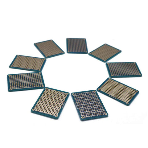 Circle of Mini Solderable Breadboard Kit 9 Pcs Universal Double Sided PCB Shield for Prototyping and Testing Gold Plated Holes