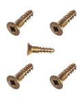 Silicon Bronze Square-Drive Flat Head Wood Screws Size 12, 1 3/4 Inch, 25 Count, Corrosion-Resistant Fasteners For Mechanical Repair