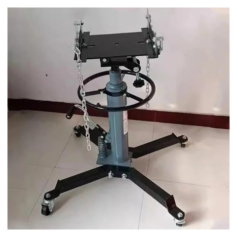 Transmission Jack Lift 0.5 Ton Adjustable Hydraulic Jack With Foot Pedal And 360 Degree Swivel Wheel Garage Hoist, front view